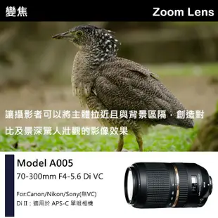 【現貨】公司貨 Tamron SP 70-300mm f4-5.6 Di A005 Sony A-Mount 0315