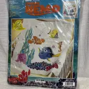 2005 Janlynn 1134-32 Finding Nemo Dory Marlin Baby Quilt Cross Stitch Disney Kit