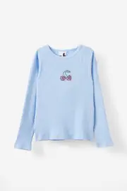 [Cotton On Kids] Cotton On Kids - Jade Crew - Dawn blue/cherry 2 DAWN BLUE/CHERRY