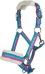 Funny Horses® Funny Horses Headcollar & Ropes 11233 Purple/Aqua/Silver Pony