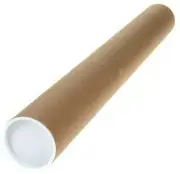 Made in USA Round Mailing Tubes with Plastic End Caps 2.5" and 3" Diameter
