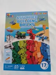 Fun Brix ASSORTED BUILDING BLOCKS SET 1100 PCs 17 Colors Ages 6+