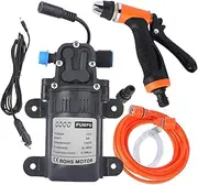 12V Water Pump, 100W Portable Water Pump Kit, High Pressure Car Washing Machine Kit, Wash Sprayer 2 Modes, Power Cable, Hoses, Electric Pump for Car Home Garden Watering Cleaning Pet Bathing