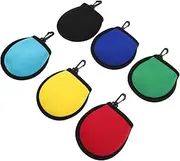 WOONEKY 6 Pcs Portable Golf Ball Cleaning Bag Set Durable Neoprene Golf Accessories with Hook for Easy Access for Men and Women Golfers The Go