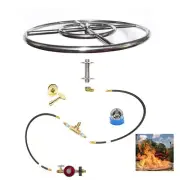 FR24ITCK+: IN-TABLE DIY GAS FIRE PIT KIT & 24" LIFETIME WARRANTED 316 BURNER