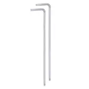 2pcs Ball End Hex Key Wrench 3mm L-Shape Extra Long Arm Metric Wrenches, Silver