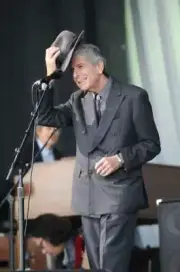 Leonard COHEN, Leonard Cohen performing on the Pyramid Stage Music Old Photo