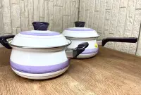 在飛比找Yahoo!奇摩拍賣優惠-【JP.com】昭和時期 日本製彩色鍋 琺瑯鍋 兩手鍋 片手