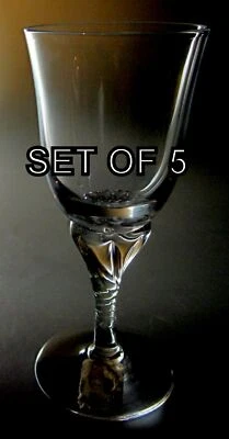 Sasaki Crystal Hawthorne Clear (SET OF 5) Cordial glasses 4 1/8" NEW