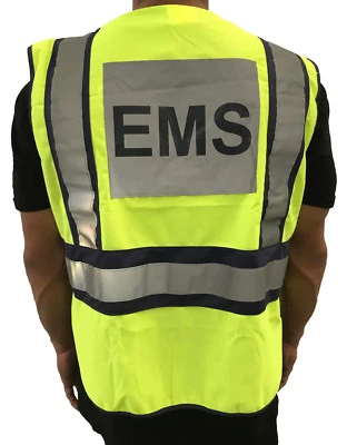 LINE2design Safety Vest - High visibility ANSI Polyester Fabric EMS Public Vests