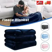 Luxury Large Blanket Soft Warm Flannel Fleece Sofa Bed Sheet Throw Queen Size