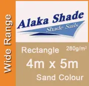 Shade Sail Sand Colour Rectangle 4x5m, 4m x 5m, 4 by 5m, 4 x 5m, 4mx5m, 4x5