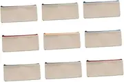MERRYHAPY Large Capacity Canvas Pencil Case Pouch Blank Zipper Bag Pencil Holder Makeup Bag Zipper Pouch Coin Purse