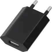 USB Charger, Power Supply with 5V/1A Output, USB Charging Adapter Plug for Mobile Phones, Smartwatches, Bluetooth Headphones, Bracelets, Children's Tablets, eBook Reader - Safe and Universal Charging