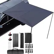 UV Resistant Sun Shade Sail Waterproof Car Awning Easy Installation Car Awning Hardware Car Canopy Camping Car Side Awning Vehicle Awning Car Awning Awning for Car Awning for