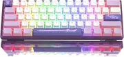 Womier 60% Percent Keyboard,WK61 Mechanical RGB Wired Gaming Keyboard,Hot-Swappable Creamy Key Board with PBT Keycaps,Linear Red Switch for Windows/MAC (Purple)
