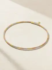 [Carolina Bucci] Carolina Bucci - Florentine Open Beaded 18-karat Rose, White And Yellow Gold Necklace - One size One size Gold