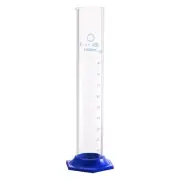 Borosilicate Glass Graduated Cylinder 1000ml Measuring Cylinder Blue Hex Base