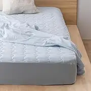 Iris Ohyama BXP-NPES5-SD Cooling Bed Pad, Integrated Fitted Sheet, Semi-Double Size, Light Blue, Cool, Summer, Bedding, Cool