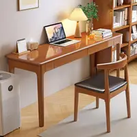 在飛比找momo購物網優惠-【靚白家居】全實木窄書桌 80公分 S215(電腦桌 工作桌