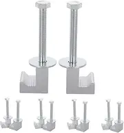 NOLITOY 10pcs Aluminum Clamps for Pickup Trucks Durable Mounting Fit for Tool Boxes Silver Finish for Enhanced Style Versatile and Practical Truck Parts