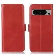 For Google Pixel 8 Pro RFID Blocking Genuine Cowhide Leather Case Wallet Stand Phone Cover