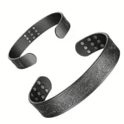 1x Copper Magnetic Bracelet Tree of Life Arthritis Pain Relief Healing - Black