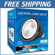 E26 LED Pool Light Bulb 45W - 6000K Daylight White, Replaces 200-600W Bulbs