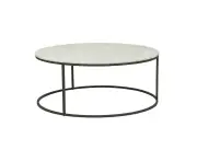 ELLE ROUND COFFEE TABLE BLACK/MATT WHITE