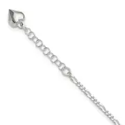 Sterling Silver Polished Heart 9In Plus 1In Ext. Anklet