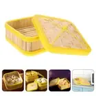 1 set of Bamboo Steamer Steamed Buns Steamer Basket Dumpling Steamer Steam