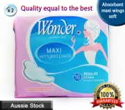 Wonder Maxi Regular Pads Period Light Incontinence Sanitary with Wings 2x16Pk