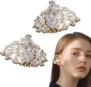 Rhinestone for Clip On Earbuds - Clip On Headphone Bow-Shaped Rhinestone,Comfortable Fit Open-Ear Earphone Decoration for Wife Daughter Sister Friend