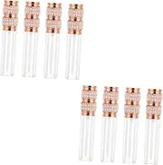 Baluue 2sets 4pcs Pearl Lip Gloss Tubes DIY Containers Portable Glitter Packing for Travel Unique Design for Handmade Lovers for Daily Use 4pcs*2