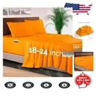 Luxury King Bed Sheet Set - 1500TC Microfiber, Extra Deep Pockets, Persimmon