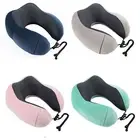 Portable U-shape Pillow Memory Foam Travel Neck Pillow Car Flight Headrest Pad