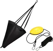 Drift Sock Sea Anchor Drogue with 30ft Kayak Tow Rope Line Buoy Ball Float Leash Sea Brake System for Marine/Yacht/Jet Ski/Inflatable/Power Boat/Sail Boat Fishing