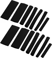 AKOOSY 145pcs Heat Shrink Tubing Insulation Protection Tube Heat Shrink Insulation Heat Shrink Kit Cable Insulation Protection Electrical Shrink Tube Cable Shrink Wraps Kit or Black