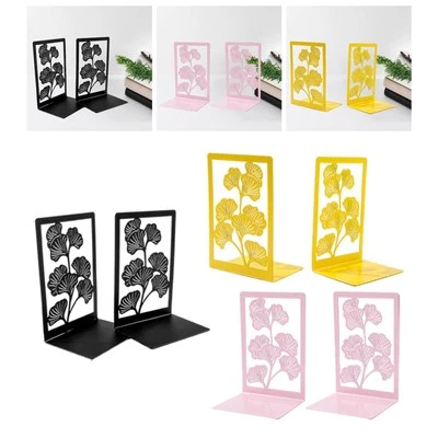 Ginkgo Leaf Metal Book Ends Decorative Book Stopper