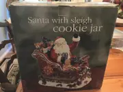 Mercuries Waving Santa in Sleigh Cookie Jar NEW IN BOX