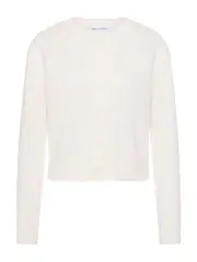 FRIEND OF AUDREY | The Cotton-Wool Knit Cardigan in Cream | The UNDONE