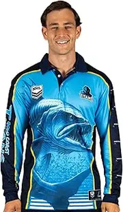NRL 'Barracuda' Fishing Shirt - Gold Coast Titans - Youth - Polo