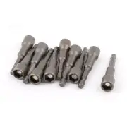 10 Pcs Dark Gray screwdriver Driver Drill Magnetic Hex Socket Adaptor 10mm