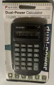 CALCULATOR SENTRY DUAL-POWER 8-DIGIT DISPLAY Brand New Sealed