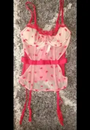VS embroidered cut out heart merrywidow 32c brand NEW