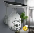 4G Security Camera Solar Flood Light 24/7 PTZ Home Remote Live Camera - * METAL
