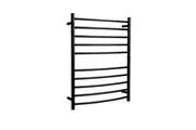 HOTWIRE Hotwire Heated Towel Rail - Curved Round Bar (H900mmxW700mm) with Timer - Black