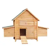 Furtastic Egg House Chicken Coop & Rabbit Hutch in Fir Wood