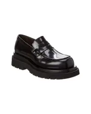 Bottega Veneta Lug Leather Loafer 37 Black