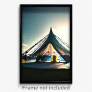 Pixel Art Poster - Sharp Tent (8 Bit Psychedelic Trippy Weird Video Game Print)